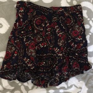 Hollister Floral High Waisted Flowy Soft Shorts